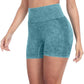 CHRLEISURE Women's 4 Packs Workout Gym Shorts, High Waisted Butt Lifting Scrunch Butt Seamless Booty Shorts