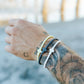 Golden Slate Infinity Cross Silicone Bracelet Set