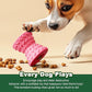 Puppy Toys, Dog Toys for Small Dogs, Treat Toy for Traning, Interactive Toy, Dog Treat Dispenser Toy, Natural Rubber Dumbbell Shaped(Pink)