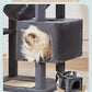 Taoqimiao Cat Tree, 68-Inch Cat Tree Cat Tower for Indoor Cats, Plush Multi-Level Cat Condo with 6 Scratching Posts, 2 Perches, 2 Caves,Hammock, 3 Pompoms,MS020SG Smoky Gray