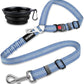 2 Piece Set Dog Seat Belt Retractable Dog Car Seatbelts Adjustable Pet Seat Belt for Vehicle Headrest Restraint Adjustable Heavy Duty & Elastic & Durable Car Harness for Dog