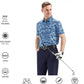 Men's Golf Polo Shirts Short Sleeve Striped Performance Moisture Wicking Dry Fit Golf Shirts for Men
