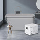 Angled Cold Plunge Tub Portable Ice Bath Tub for Athletes Fitness Recovery Water Chiller Compatible Cold Plunge Outdoor Ice Bathtub (Gray without Logo)