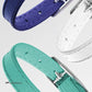 CollarDirect Leather Cat Collar, Kitten Collar with Removable Bell Black Blue Red Orange Lime Green (6-7 Inch, White)