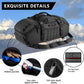 65L Large Duffle Bag, 3-in-1 Tactical Backpack MOLLE Pack for Workout, Sports, Gym, Outdoor, Black Red Patch