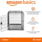 Amazon Basics Durable, Foldable Metal Wire Dog Crate with Tray, Single Door, 42 x 28 x 30 in, Black