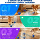 Dog Balls: Interactive Dog Ball Auto Rolling - Interactive Dog Toys for Aggressive Chewers - Bouncy & Throwable, Type-C Rechargeable, Washable, for Small & Medium & Large Dogs – Blue