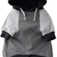 Rocky – The Orginal Lightweight Hooded TEE 100% Organic Cotton Dog Hoodie Pet Coat Sweater for Small, Medium, Large Dogs, Black Color Block, Small