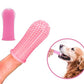 3-in 1 Dog & Cat Grooming Supplies- Self-cleaning Slicker Brush, Deshedding Rake Comb, And Finger Toothbrush For Dogs & Cats | Perfect For Pet Grooming Kit, Dematting And Dental Tool (pink)