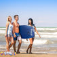 PMU 33 Inch Blue Bodyboard - Lightweight Wrist Leash, Slick Bottom Boards for Beach, Sea & Pool - Surfing Board for Kids, Teens & Adults Wave Conditions Pkg/1