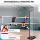 Volleyball Setter Trainer Net Setting Training Equipment，with Mobile Pulleys, Adjustable Height/Angle,Can Be Filled with Water，Indoor and Outdoor Volleyball Serve, Dunk and Set Practice Net