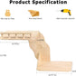 Cat Wall Perches, 2-Levels Corner Shelves Wall-Mounted Platform with Scrathing Mat, Wood Furniture for Indoor Cats Climb,Play and Nap (Left)
