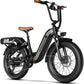 1500W Peak Motor Electric Bike for Adults Up to 80 Miles 30MPH Dirt Ebike 20" x 4 Fat Tire 48V 20Ah Removable Battery Mountain E Bike Commuter Full Suspension Bicycles for Men Women