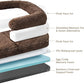 EHEYCIGA Foldable XXL Dog Bed, Faux Fur Fluffy Pet Couch Bed for Extra Large Dogs, Orthopedic Calming Memory Foam Big Pet Bed, Washable Soft Pet Sofa Bed with Non-Slip Bottom, Brown, 54"x38"x7.5"