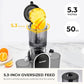 SUSTEAS Cold Press Juicer, 300W, 5.3" Large Feed Chute, 1.5L Capacity, Automatic Feeding, High Yield, Easy to Clean, Ideal for Whole Fruits & Vegetables, Black