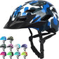 Kids Bike Helmet,Bavilk Kids Boys Girls Bike Helmets with LED Light Detachable Visor Children Youth Teen Multi-Sport for Skating Cycling Scooter Skateboard Adjustable & Lightweight 19.7"-22.4"
