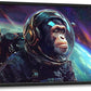 Framed Large Monkey Astronaut Wall Art, Oversized Chimpanzee Spacemen Wall Decor for Living Room, Outer Space Canvas Painting Pictures Modern Artwork for Living Room Bedroom Office 36"x24"