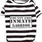 Parisian Pet Dog Shirt - Prisoner Dog Costume - 100% Cotton Black and White Stripes - Lightweight Polyester - Sleeved - 3XL