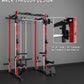 Eonfit E3 Smith Machine with 360°Rotating Arm for Home Gym Equipment, Multi-Function Power Cage Squat Rack with Cable Crossover LAT Pulldown Pulley System All in One