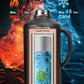128 oz Insulated Water Bottle with Straw and Lid, One Gallon Stainless Steel Cup with Handle,Leakproof Metal Travel Jug Flask Mug Tumbler Cup With Carry Pouch and Brush,Keep Cold & Hot,Black
