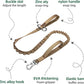 EXCELLENT ELITE SPANKER Tactical Bungee Dog Leash Military Adjustable Dog Leash Quick Release Elastic Leads Rope with 2 Control Handle(Coyote Brown)