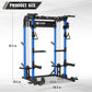 MAJOR FITNESS F22 Power Rack, 1600lbs All-in-One Squat Rack with Cable Crossover, Dual Pulley System, Heavy-Duty Steel Frame, Attachments & Storage for Home Gym Strength Training