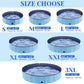 Foldable Dog Bath Swimming Pool Plastic Kiddie Pool Professional Tub Collapsible Grooming Bathtub for Pets Kids Baby and Toddler, 55 x 12 Inches Blue