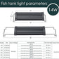 AQQA Aquarium Light,Full Spectrum LED Fish Tank Lights,12"-54" Adjustable Multi-Color White Blue Red Green LEDs with Extendable Brackets,14W-31W for Freshwater Plants (14W (12"-18"))