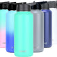 DRINCO Stainless Steel Water Bottle Spout Lid Vacuum Insulated Double Wall Water Bottle Wide Mouth (40oz 32oz 22oz 18oz 14oz) Leak Proof Keeps Cold or Hot (32 oz, 32oz Teal)