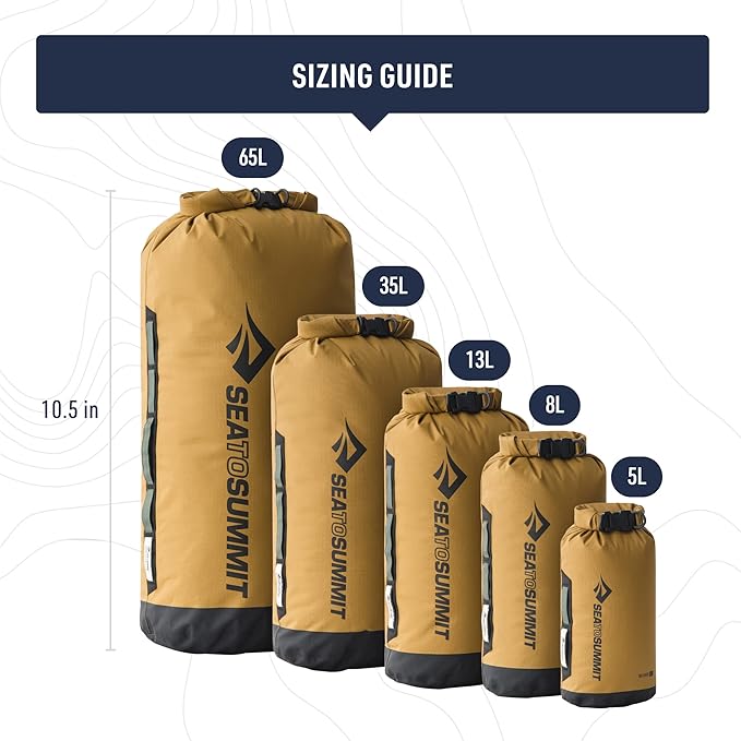 Sea to Summit Big River Dry Bag, Heavy-Duty Dry Storage, 35 Liter, Surf Blue
