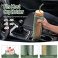 Kodrine Water Bottle with Straw, 24 oz Glass water Bottle with 2 Lids Bamboo Straw Lid and Spout Lid with Handle, 32 oz Clear Water Bottle Glass for Sports Travel, Waterbottle with Time Marker