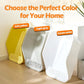 SpaceTime Large Cat Litter Box with High Sides,Cat Boxes for Indoor Cats,Cat Litter Pan for Kitty,Litter Box with Low Entry,Easy to Clean,Anti-Splashing(White-Yellow)