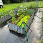 A ANLEOLIFE 8X4X1.5ft Galvanized Raised Garden Bed Kit, Rectangular Large Metal Deep Root Planters for Outdoor Plants Vegetables Flowers Herb, 359 Gallon Capacity- Quartz Grey