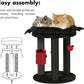 MECOOL 4in1 Small Cat Tree,Scratching Post with Tower Soft Bed, Sisal Carpet Jute Posts with Three Hanging Ball Toys and Massage Brush for Indoor Cats and Kittens