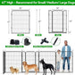 Dog Playpen Outdoor Extra Wide 32 Panels Heavy Duty Dog Fence 47" Height Anti-Rust with Doors Portable for RV Camping Yard, Total 84FT, 561 Sq.ft, Snowy Black