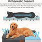 Chew Proof Dog Bed, 3" Memory Foam Dog Bed for Medium and Large Dogs, Removable and Washable Microsuede Cover, Waterproof Liner, Nonskid Bottom, 44x32, XXL Dark Grey
