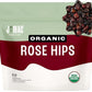 J MAC BOTANICALS Organic Rose Hips (8 oz Bag) Whole, natural organic dried rose hips for herbal tea, rosehips dried organic, rosehip tea, packaged in the USA