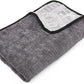 The Rag Company Gauntlet Car Drying Towel - 70/30 Korean Microfiber, Dries Faster Without Scratching, 900gsm, 20x30 inches, Ice Grey/Grey, Pack of 1