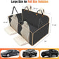 Dog Car Seat Cover for Back Seat, Larger Dog Car Bed Cover with Hard Bottom, Backseat Extender Hammock for Full SizeTruck/SUV 8 Panels - Black