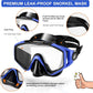 Odoland Kids Snorkeling Packages Snorkel Set, Dry Top Snorkel Mask with Adjustable Swim Fins for Boys and Girls Age 7-14