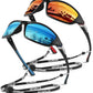 Polarized Sports Sunglasses for Men Women,Fishing Driving Rectangular Goggles UV400 Protection