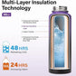 Insulated Water Bottle | Thickened Stainless Steel Vacuum Metal | Portable Sports Water Jug for Gym and Hiking with Straw, Carrier Bag, Handle Strap | BPA-Free 40 oz