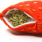 Meowijuana Strawberry Bundle | Get Sprung Refillable Strawberry Toy and Happy Grass Catnip Blend | Promotes Play and Cat Health | Includes North American Organic Catnip