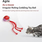Interactive Cat Toy – Motion Activated Rolling Ball with LED Lights & 3 Play Modes & Two Different Tails - Best Toy for Indoor Cats & Kittens to Stay Active and Stimulate Hunting Instinct (Red)