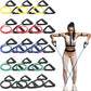 15 Pcs Resistance Bands with Handles for Home Workouts, Exercise Bands Set for Physical Therapy, Strength Training & Fitness for Women and Men