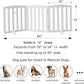 ZJSF Foldable Freestanding Indoor Dog Gate for House Wood White Long Pet Gates Dog Fence for Stairs Puppy Gates for Hallways,Pet Fence, Puppy Gate,Support Feet Included 24 "Height-3 Panels