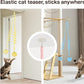 Potaroma Hanging Fluffy Cat Catnip Ball Toys 3 Pcs with Bell, Interactive Cat Teaser Retractable Toys Indoor Kitten Play Chase Exercise Physical Stimulation