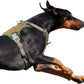 BUMBIN Tactical Dog Harness for Large Dogs, No Pull, Reflective, Green, L(Neck:19-25", Chest:21-35")