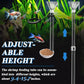 Aquarium Fish Shrimp Feeding Dish Set, Shrimp Feeding Dish Set, Transparent Shrimp Feeding Adjustable Tube with Feeding Ring, Cleaning Brush for Fish Tank and Preventing Food Scattering (Large)