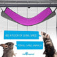Paw Inspired Hanging Fleece Hammock for Ferrets, Rats, Chinchillas, Sugar Gliders, Small Pets | Hideout Toy for Guinea Pigs, Hamsters | Swivel Clips for Small Animal Cages (Gray/Pink)